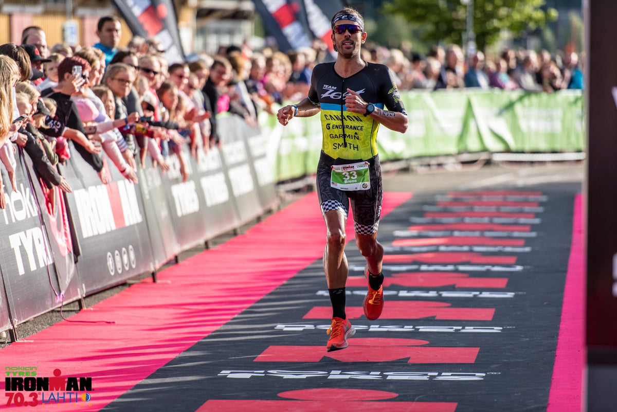 Breno Melo running at Ironman 70.3 Lahti - Marathon Training Plan